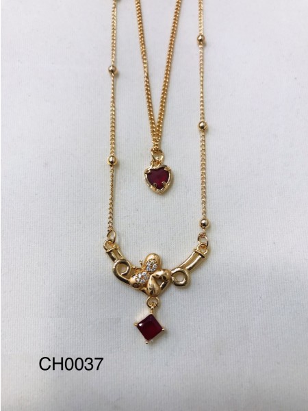 CHAINS CH-0037 RED GEMS