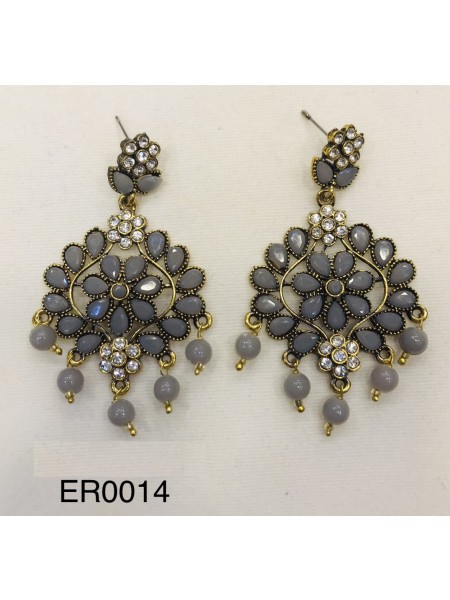 EARING ER-0014 GREY GEMS