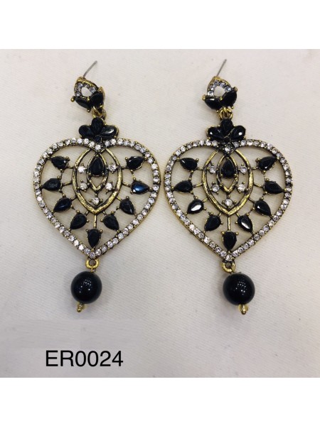 EARING ER-0024 BLACK HEART