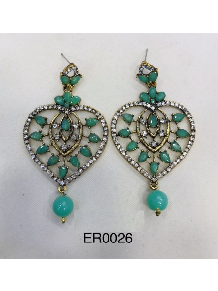 EARING ER-0026 GREEN HEART