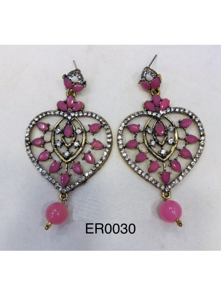 EARING ER-0030 PINK HEART