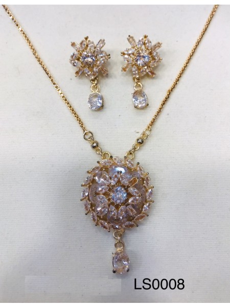 LOCKET SET DIOMOND ROUND PENDANT LS0008