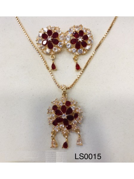 LOCKET SET RED FLOWER LS0015