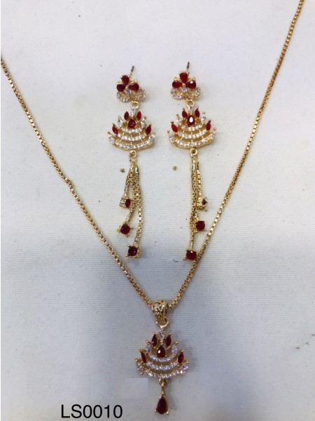 LOCKET SET RED GEMS LS0010