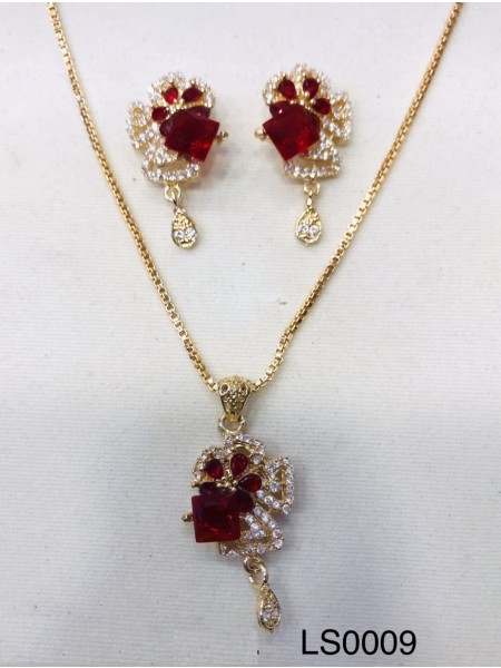 LOCKET SET RED WINE PENDANT LS0009