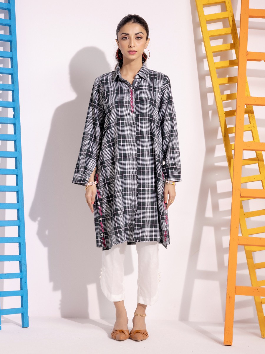 Ace Women's Green Checkered Pret - A-WP1PW22-310