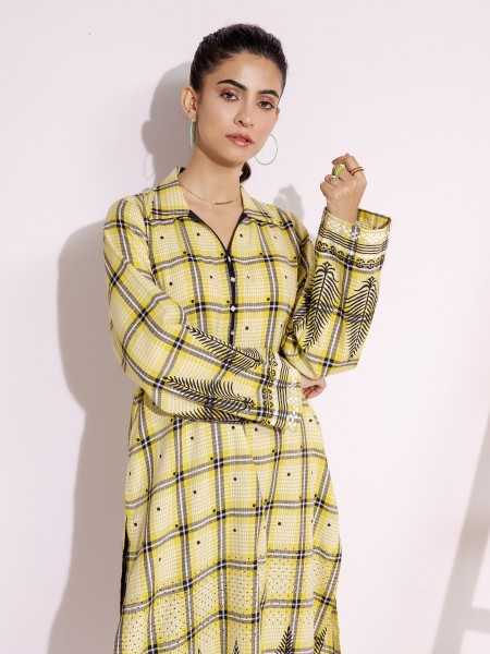 Ace Womens Light Green Checkered Pret - A-WP1PW22-325