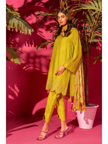 Alkaram Studio Rang-e-Bahar Unstitched 3 Piece Embroidered Poly Lawn Suit With Zari Stripes Dupatta A132377857