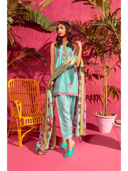 Alkaram Studio Rang-e-Bahar Unstitched Piece Embroidered Poly Lawn Suit With Poly Lawn Dupatta A132377864