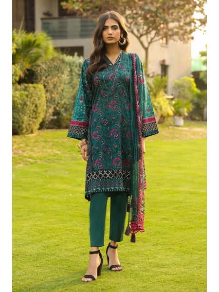 LSM 03 Piece Unstitched komal Prints With Printed Chiffon Dupatta LG-AM-0088-A