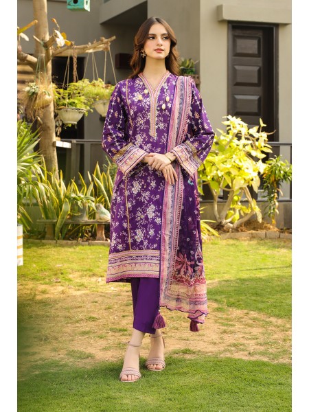 LSM 03 Piece Unstitched komal Prints with Printed Chiffon Dupatta LG-IZ-0088-A