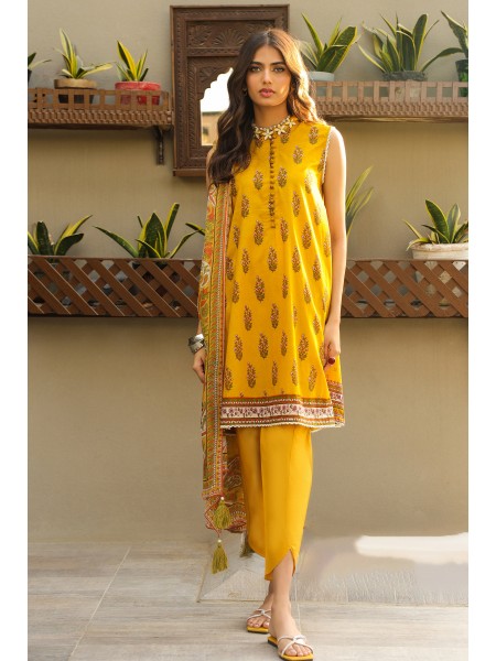 LSM 03 Piece Unstitched komal Prints With Printed Chiffon Dupatta LG-SR-0197-A
