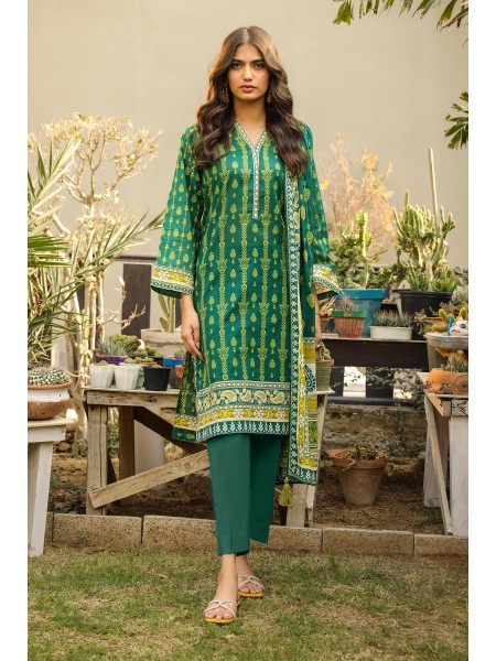 LSM 03 Piece Unstitched komal Prints With Printed Lawn Dupatta LG-IZ-0103-B