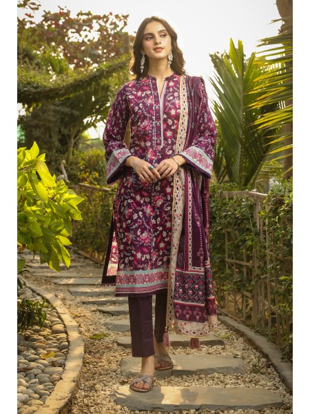 LSM 03 Piece Unstitched komal Prints With Printed Lawn Dupatta LG-RL-0033-B