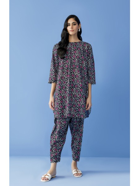 Orient Unstitched 2 Piece Printed Khaddar Shirt and Khaddar Pant - Colour: Black - Collection: Winter Print Edit23 - Design code: NRDS-23-201U BLACK