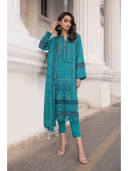 Lakhany By LSM Spring Collection 03 Piece Unstitched Embroidered Lawn With Embroidered Lawn dupatta LG-AA-0017