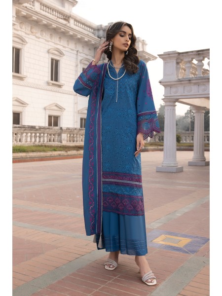 Lakhany By LSM Spring Collection 03 Piece Unstitched Embroidered Lawn With Embroidered Lawn dupatta LG-EA-0460