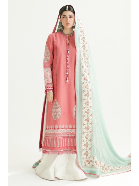 Zara Shahjahan Lawn24 - 3 Piece Unstitched for Women - SANDAL-10B