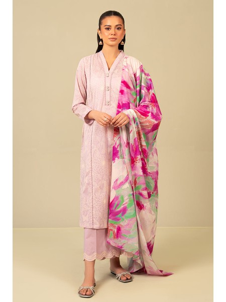 Cross Stitch Daily Lawn Floret Dust 3 PC Suit For Women and Girls 489437953_PK-2306158511