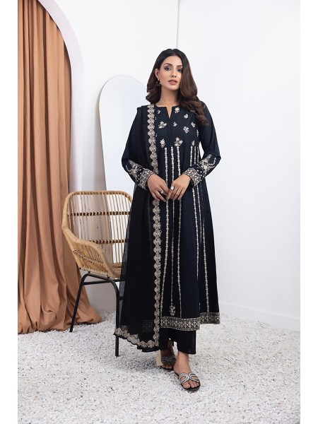 Lakhany By LSM Spring Embroidered 03 Piece Unstitched Embroidered, With Fancy Jacquard Brochia Dupatta LG-RL-0027