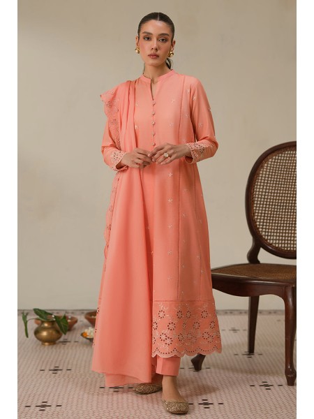 Crossstitch CORAL HAZE Chikankari Collection - Designcode: 0124RTSEMBCHK0302