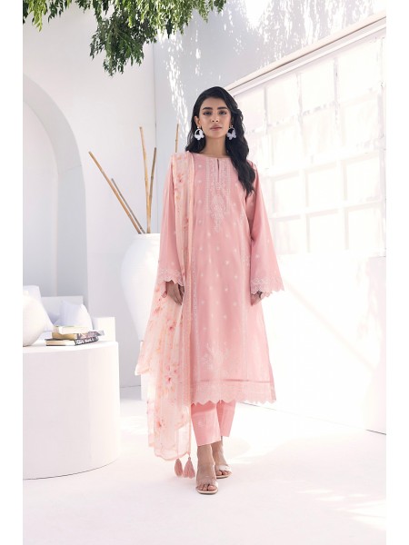 Lakhany By LSM Festive 03 Piece Unstitched Embroidered Lawn With Printed Chiffon dupatta LG-IZ-0204