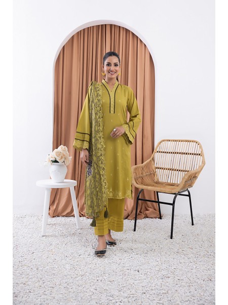 Lakhany By LSM Festive 03 Piece Unstitched Embroidered Lawn With Printed Embroidered Lawn dupatta LG-IZ-0126