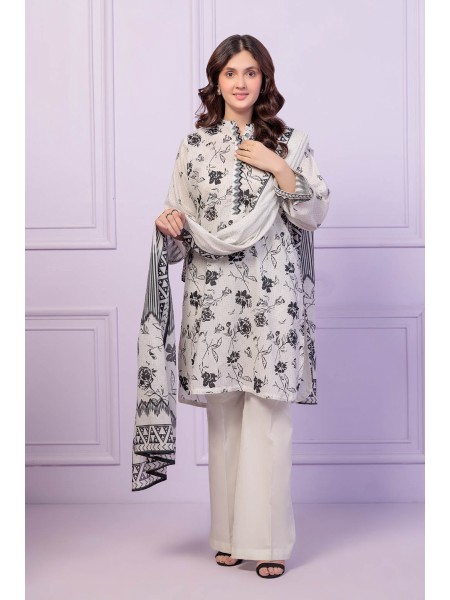 Bonanza Satrangi Mid Summer3 Piece Unstitched Lawn Suit - Designcode: 1S24P3P402