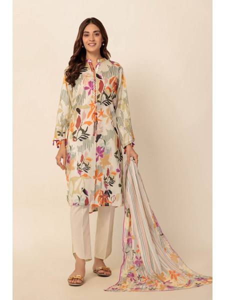 Bonanza Satrangi Mid Summer3 Piece Unstitched Lawn Suit - Designcode: 1S24P3P802