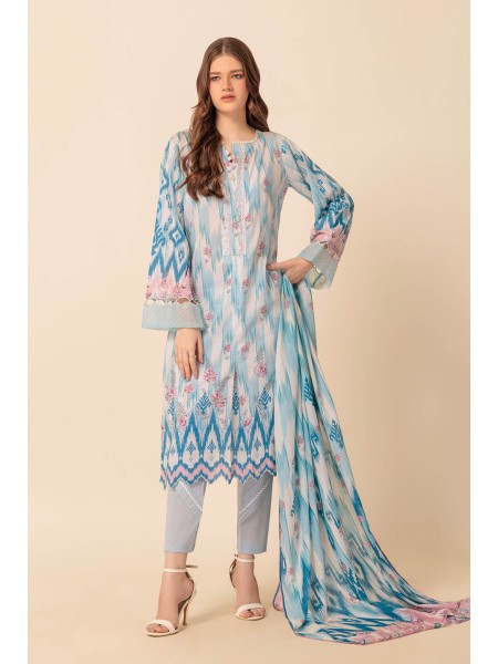 Bonanza Satrangi Mid Summer3 Piece Unstitched Lawn Suit - Designcode: 1S24P3P804