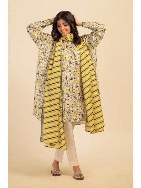 Bonanza Satrangi Mid Summer3 Piece Unstitched Lawn Suit 1S24P3P048